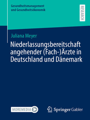 cover image of Niederlassungsbereitschaft angehender (Fach-)Ärzte in Deutschland und Dänemark